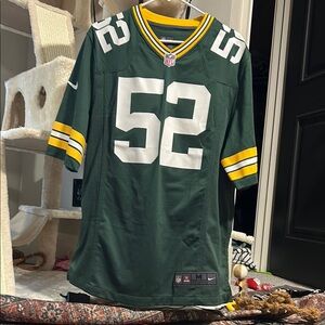 Green Bay NFL Nike Green and Yellow Jersey with Number 52